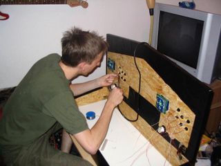 Arcade Cabinet Bau 2007 im Keller-Abteil